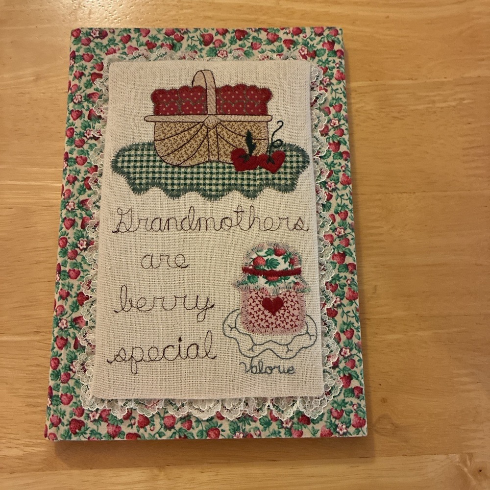 Grandmothers Are Berry Special Fabric Notebook With Notepad Cottage Core